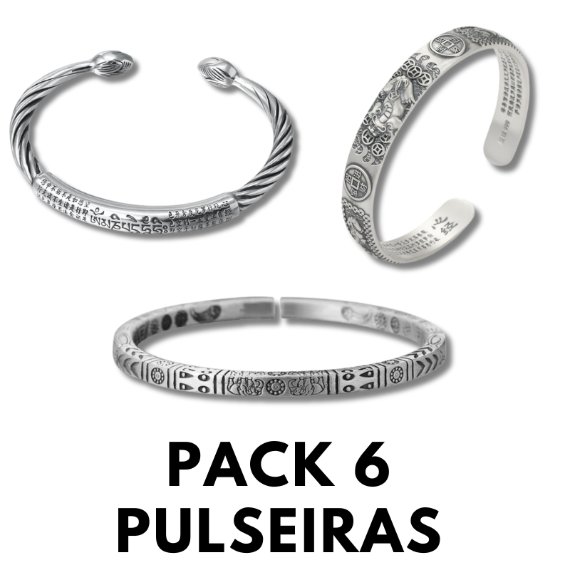 Pack de 3 pulseiras "Emblemas da Fortuna" + 3 pulseiras GIFT